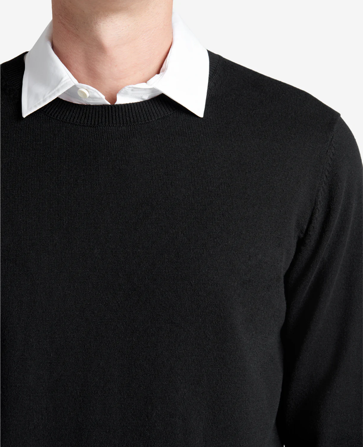 Crew Neck Sweater with Tipping Details - Image 6