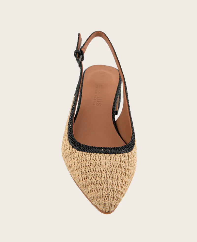 GENTLE SOULS - Georgia Raffia Slingback Heel - Image 4