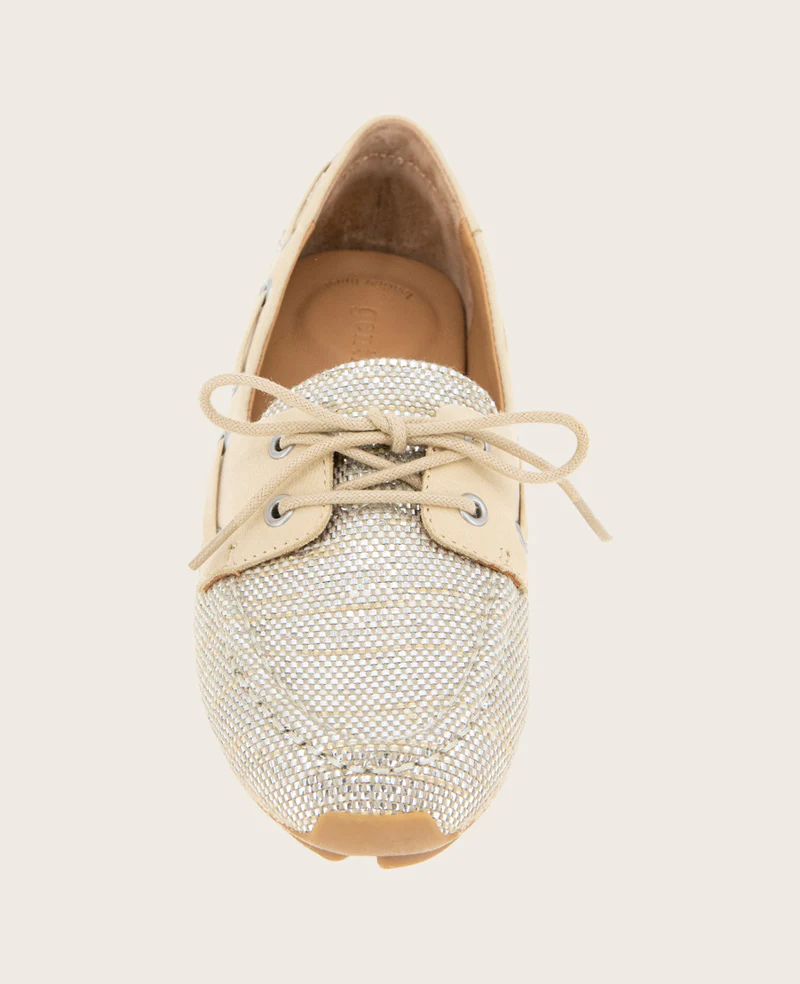 GENTLE SOULS - Marina Metallic Fabric Boat Shoe - Image 5