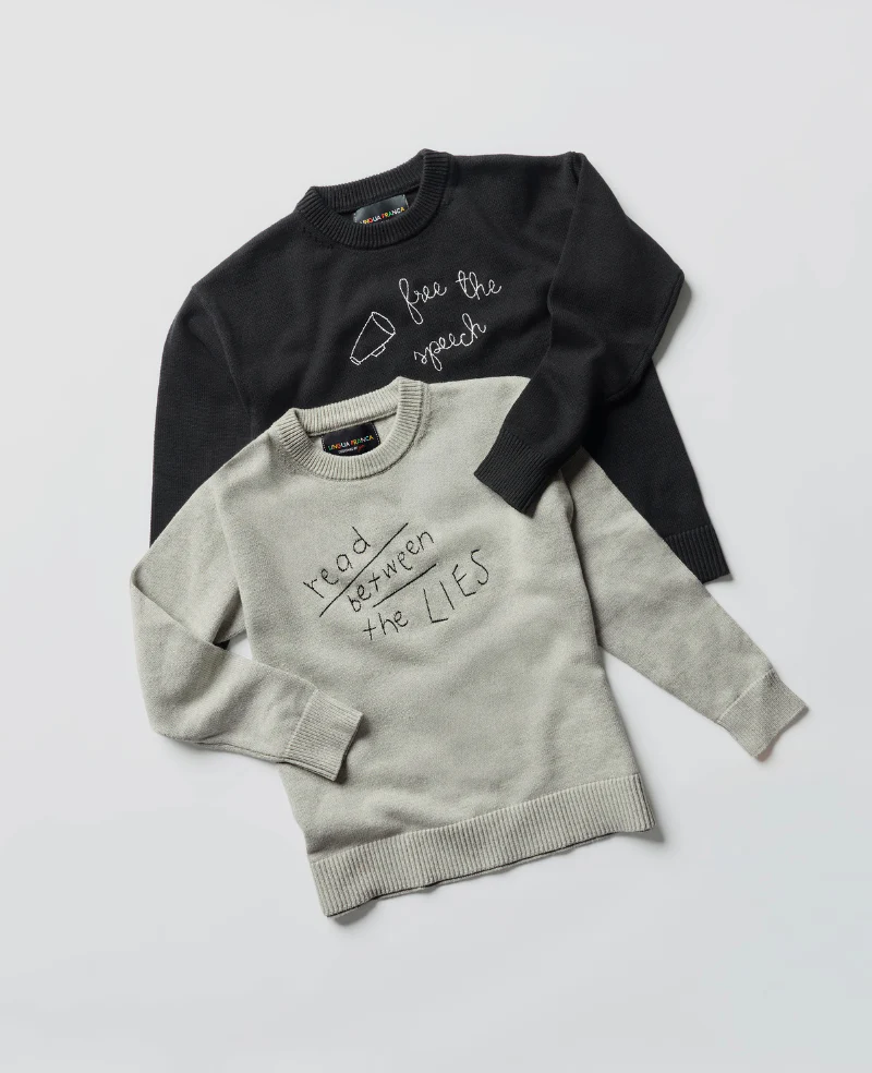Lingua Franca Free The Speech Unisex Cotton Crewneck Sweater - Image 7