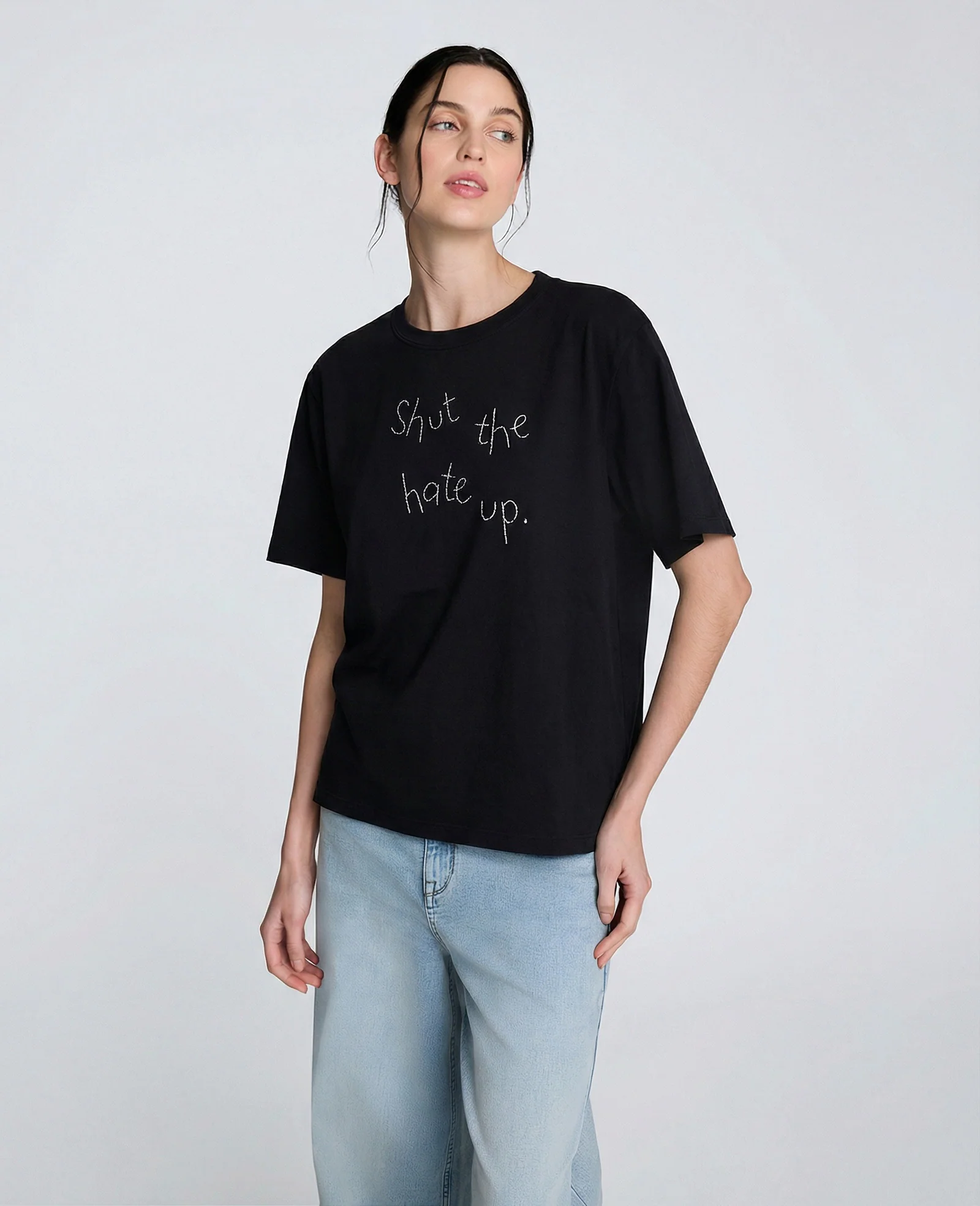 Lingua Franca Shut The Hate Up Unisex Tee - Image 4