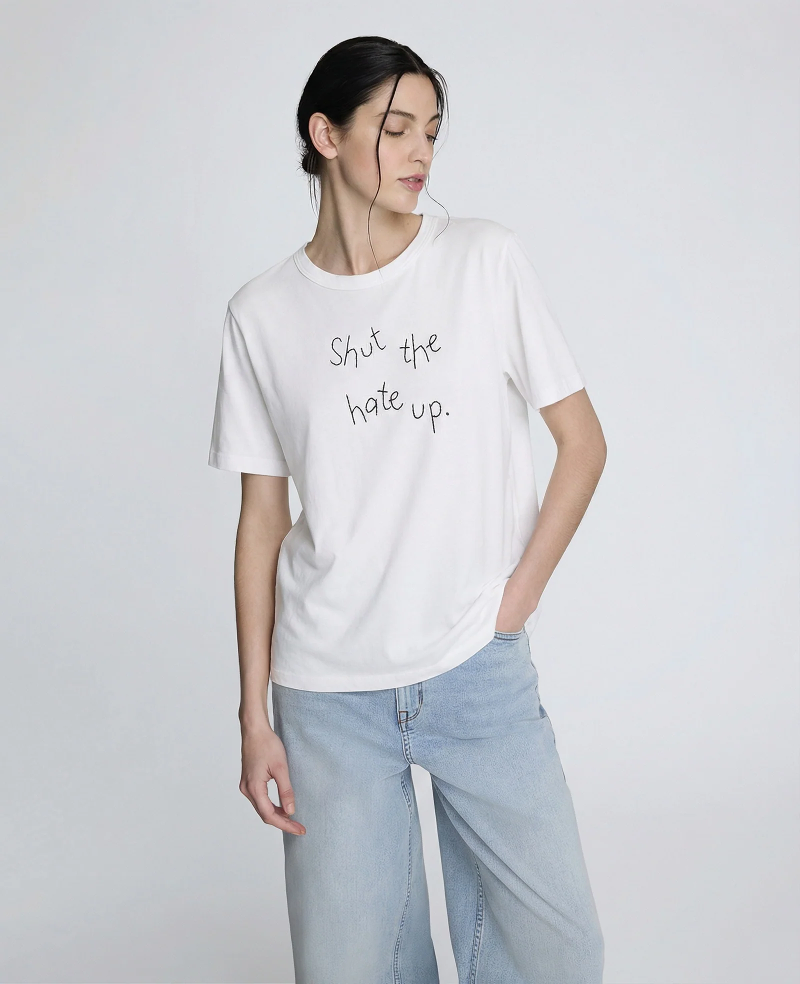 Lingua Franca Shut The Hate Up Unisex Tee - Image 4