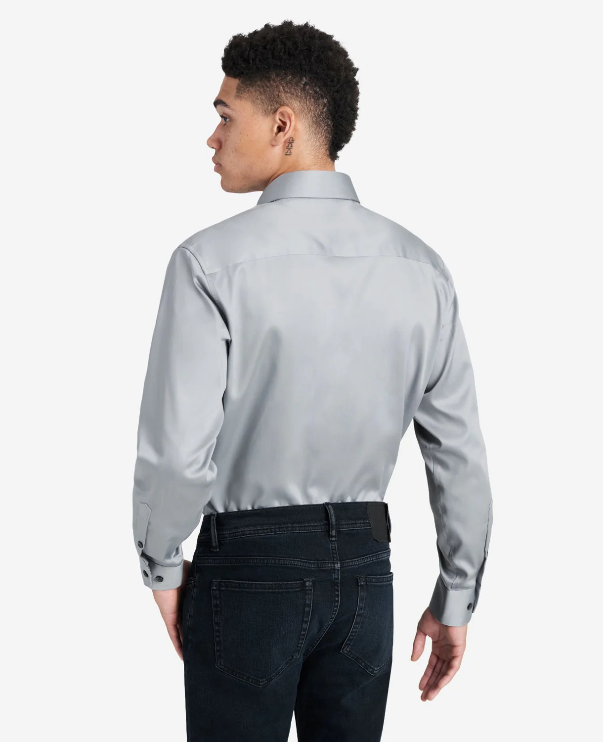 Regular-Fit Button-Down Stretch Dress Shirt with TEK FIT - Image 3