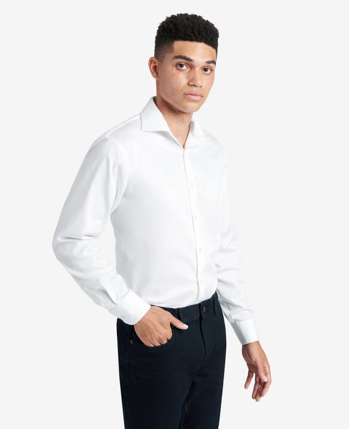 Regular-Fit Button-Down Stretch Dress Shirt with TEK FIT - Image 3