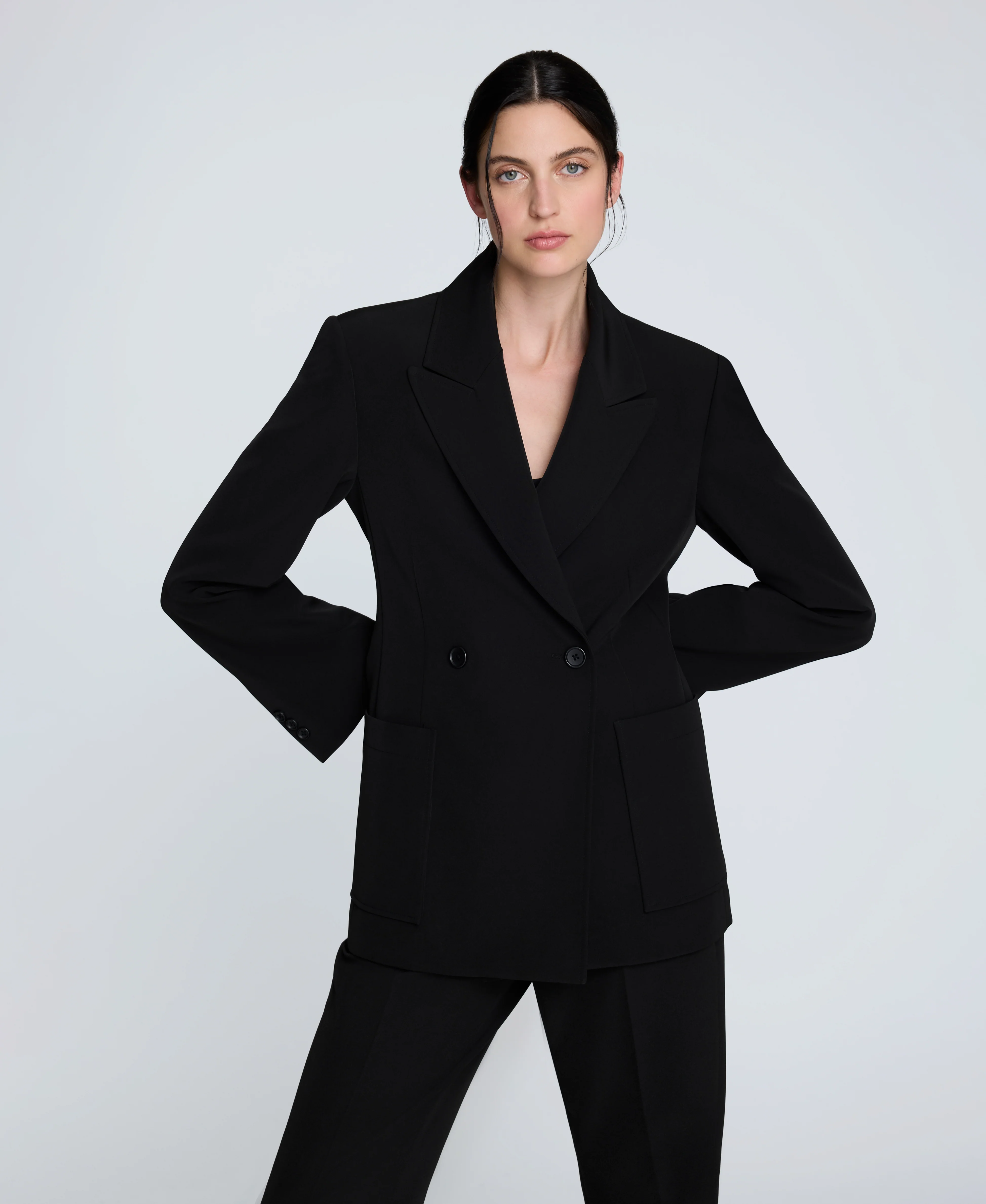 Luxe Twill Double Breasted Jacket - Image 4