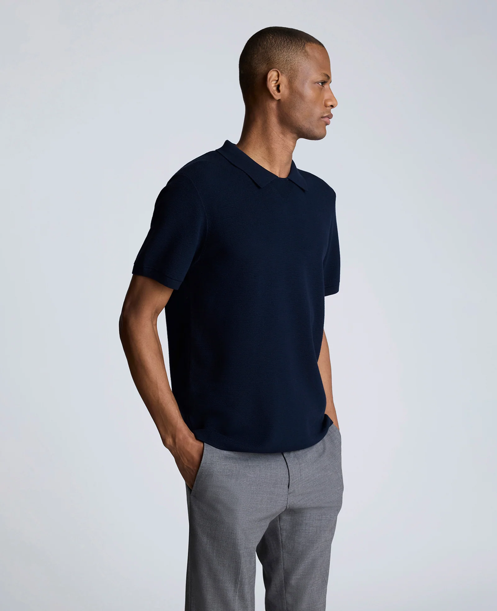 Short Sleeve Polo Sweater - Image 3