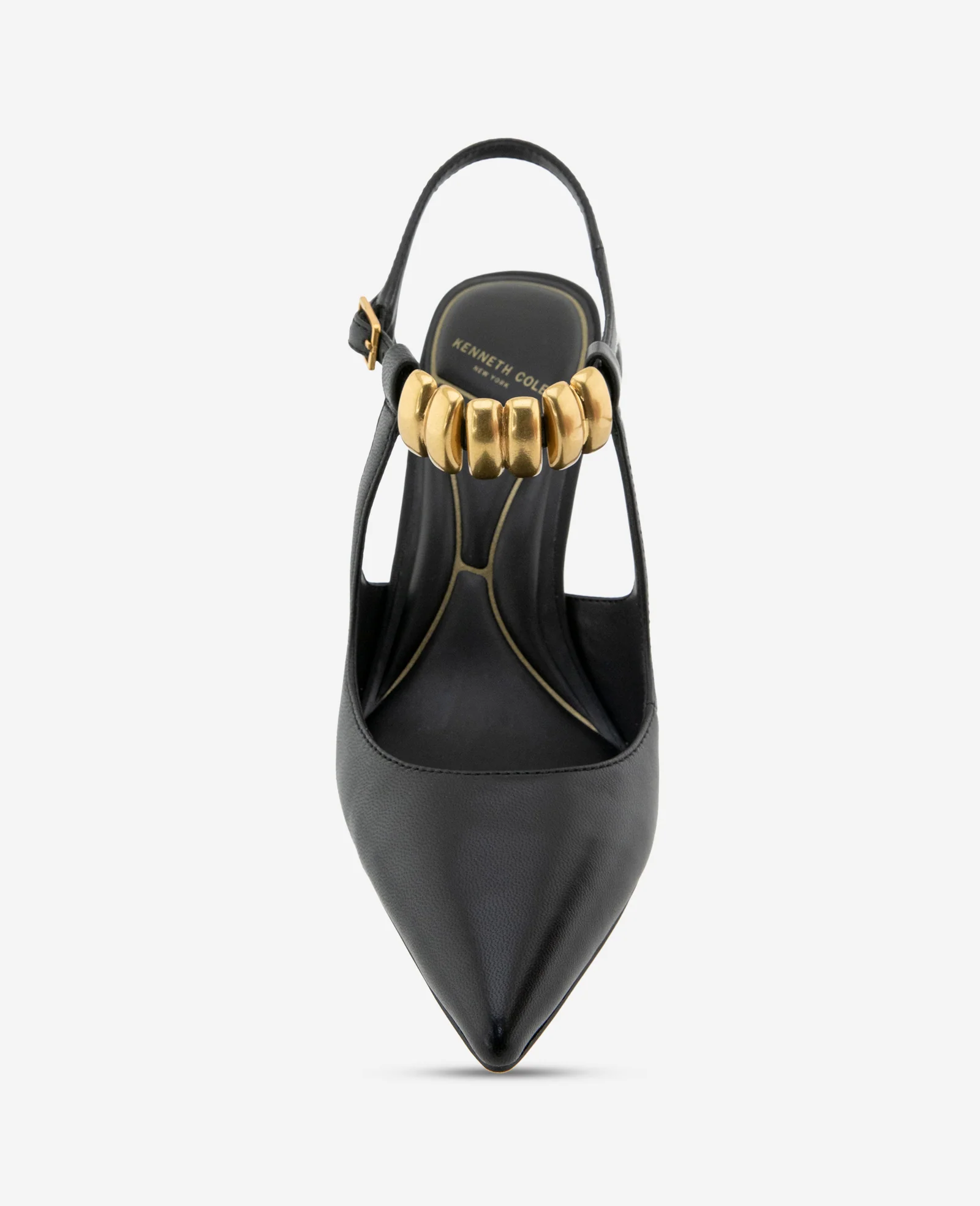 Romi Leather Hardware Ankle Slingback Heel - Image 3