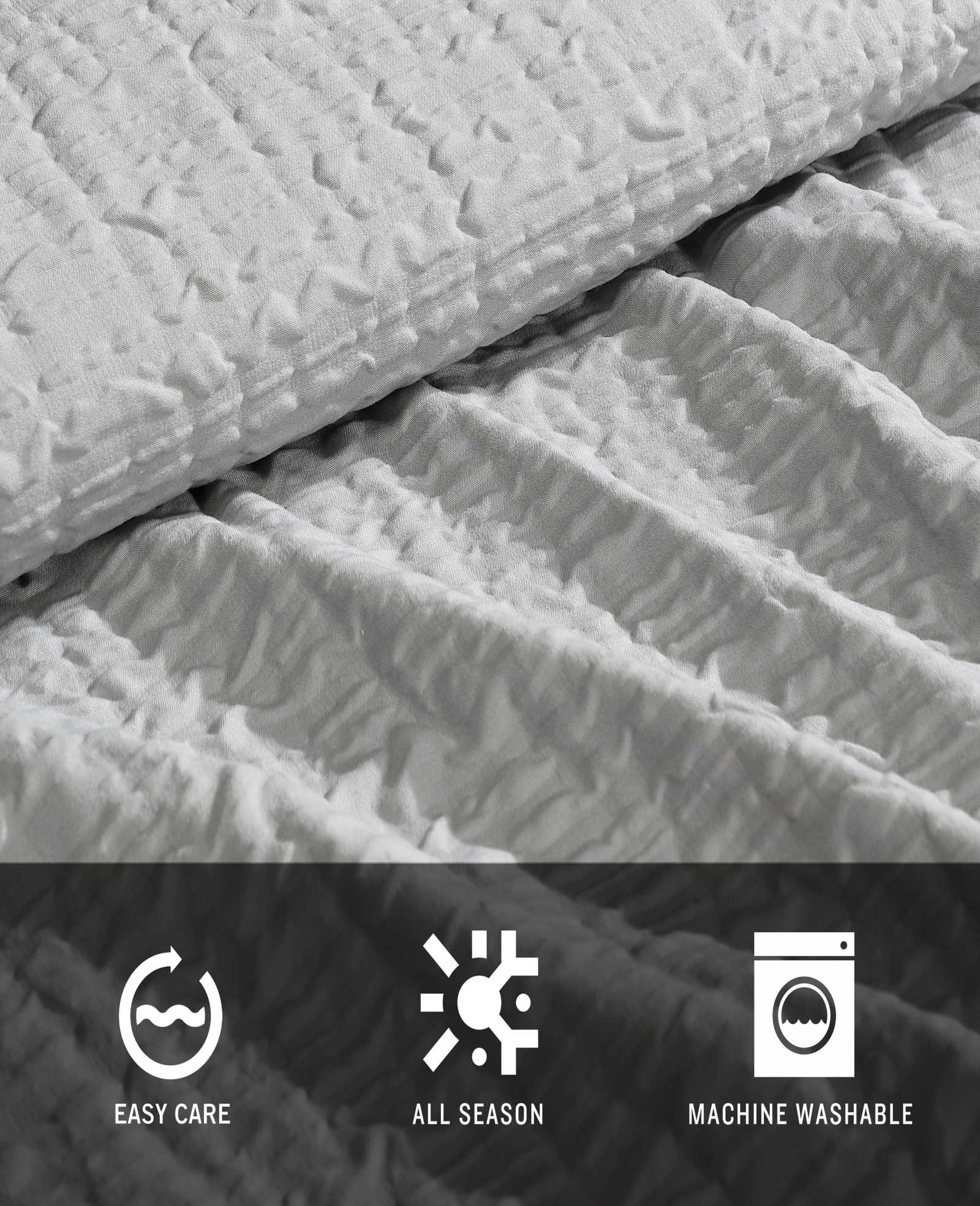 Serenity Wavy Lines Duvet Cover Set - Image 4
