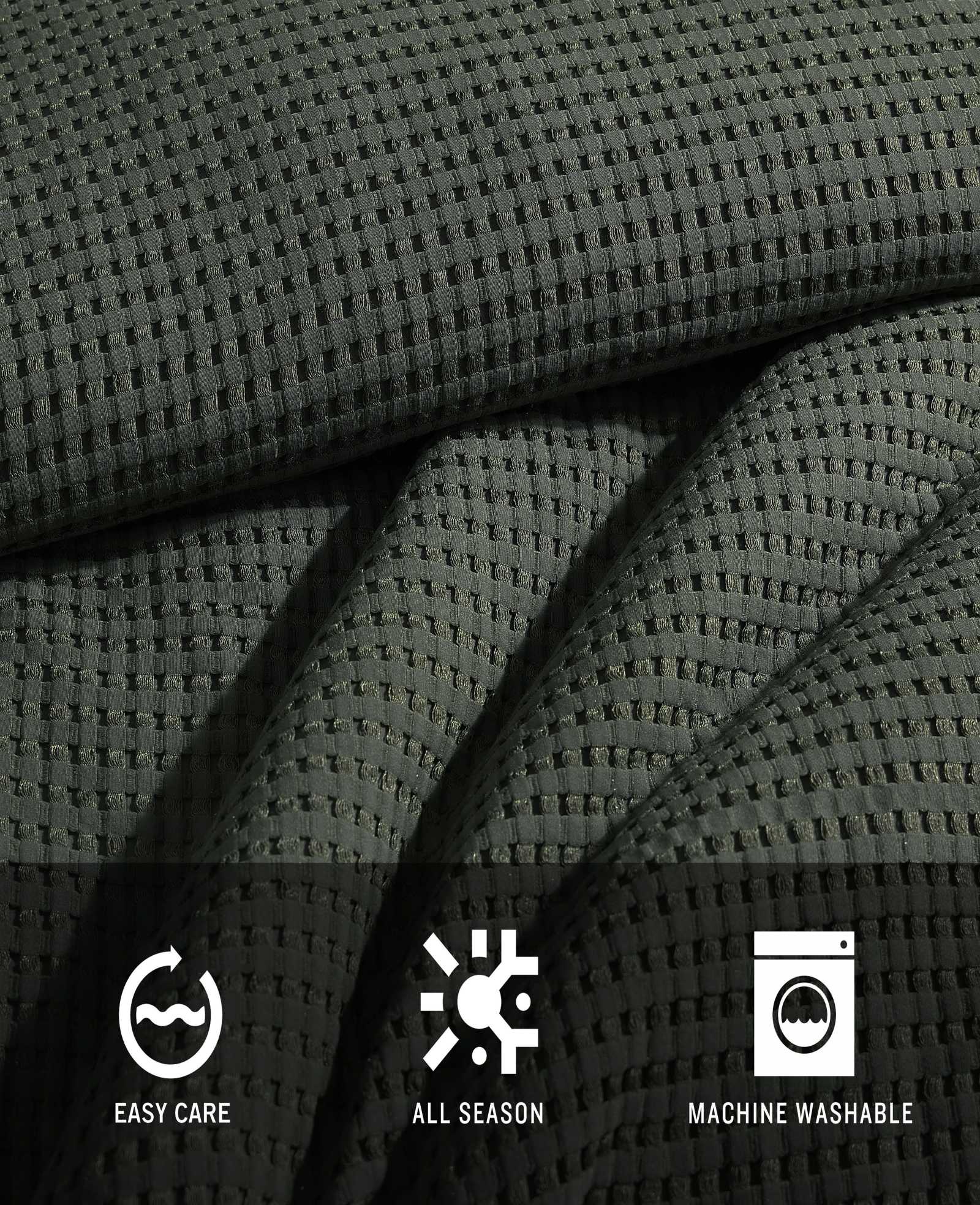 Solid Waffle Duvet Set - Image 4