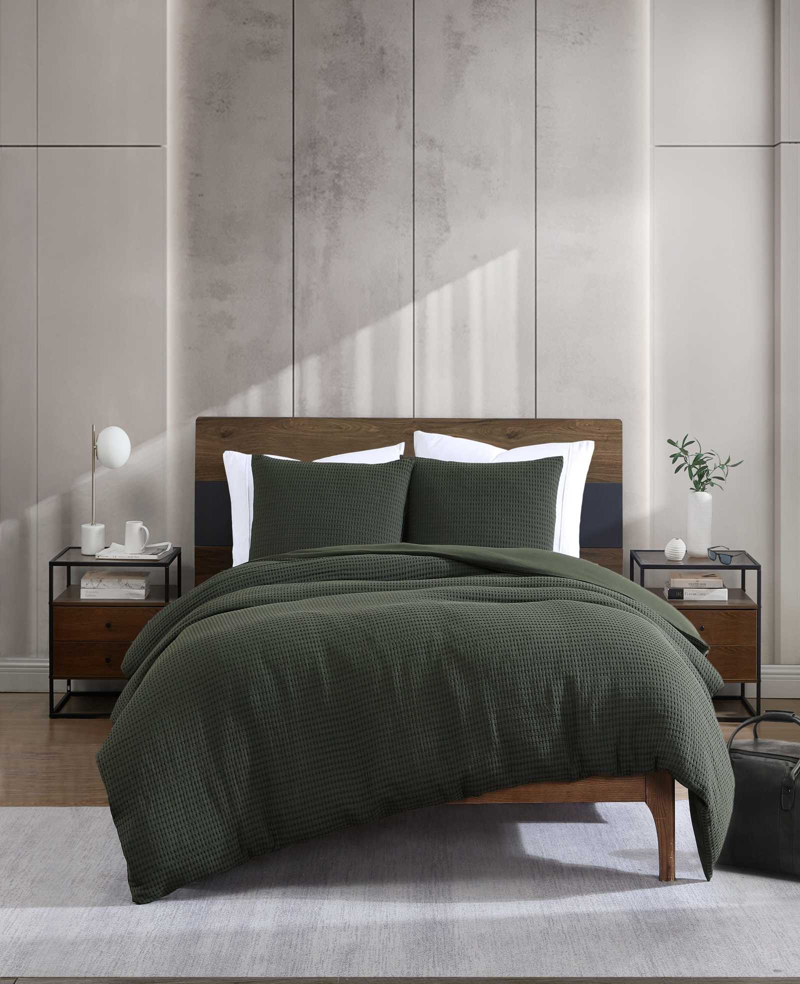 Solid Waffle Duvet Set - Image 5